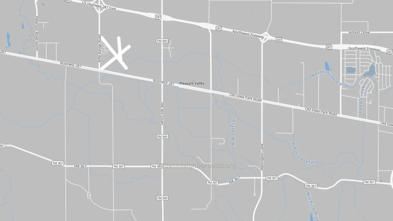 Transit Grade map of Pleasant Valley, TX