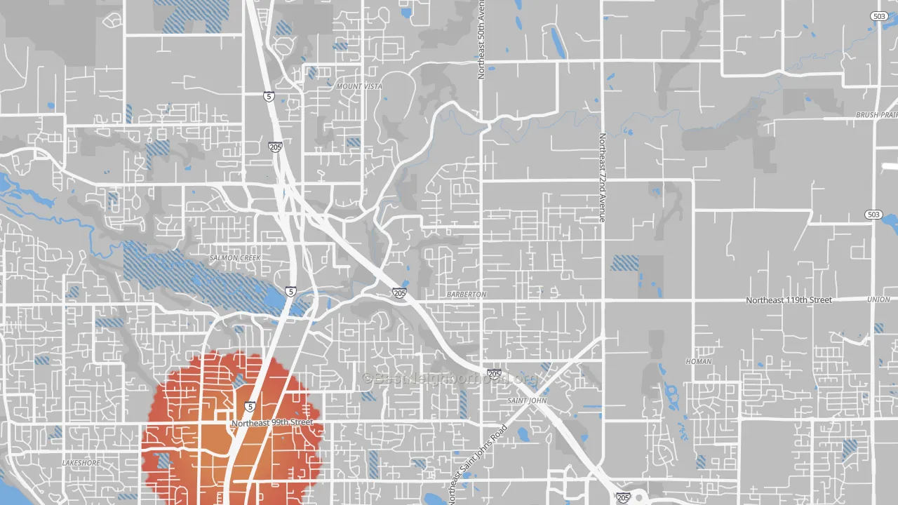 Transit Grade map of Pleasant Valley, Vancouver, WA