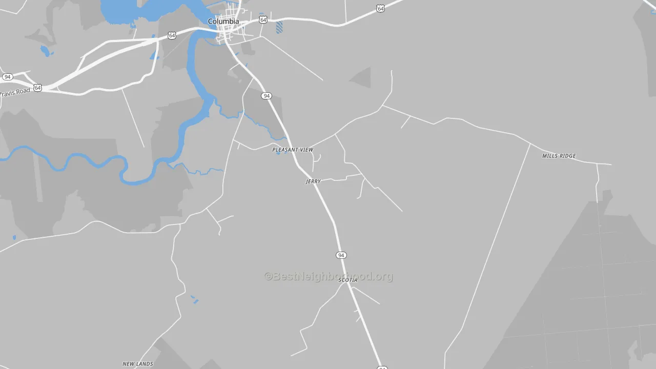 Transit Grade map of Pleasant View, NC