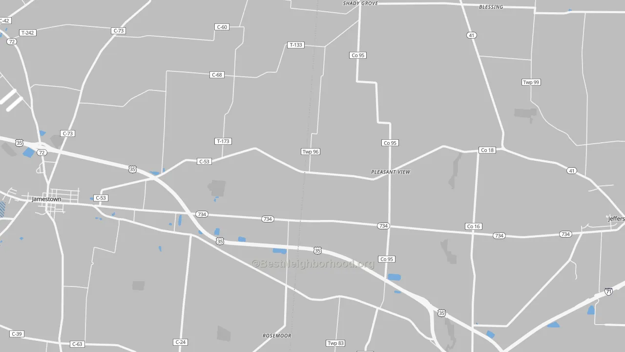 Transit Grade map of Pleasant View, OH