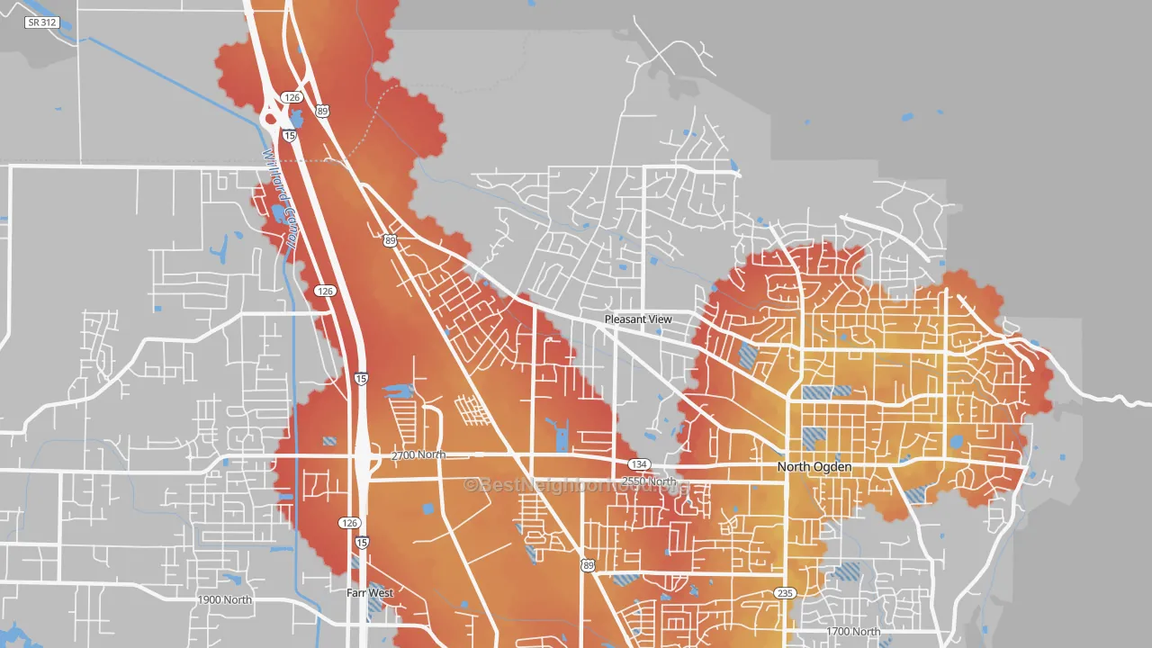 Transit Grade map of Pleasant View, UT