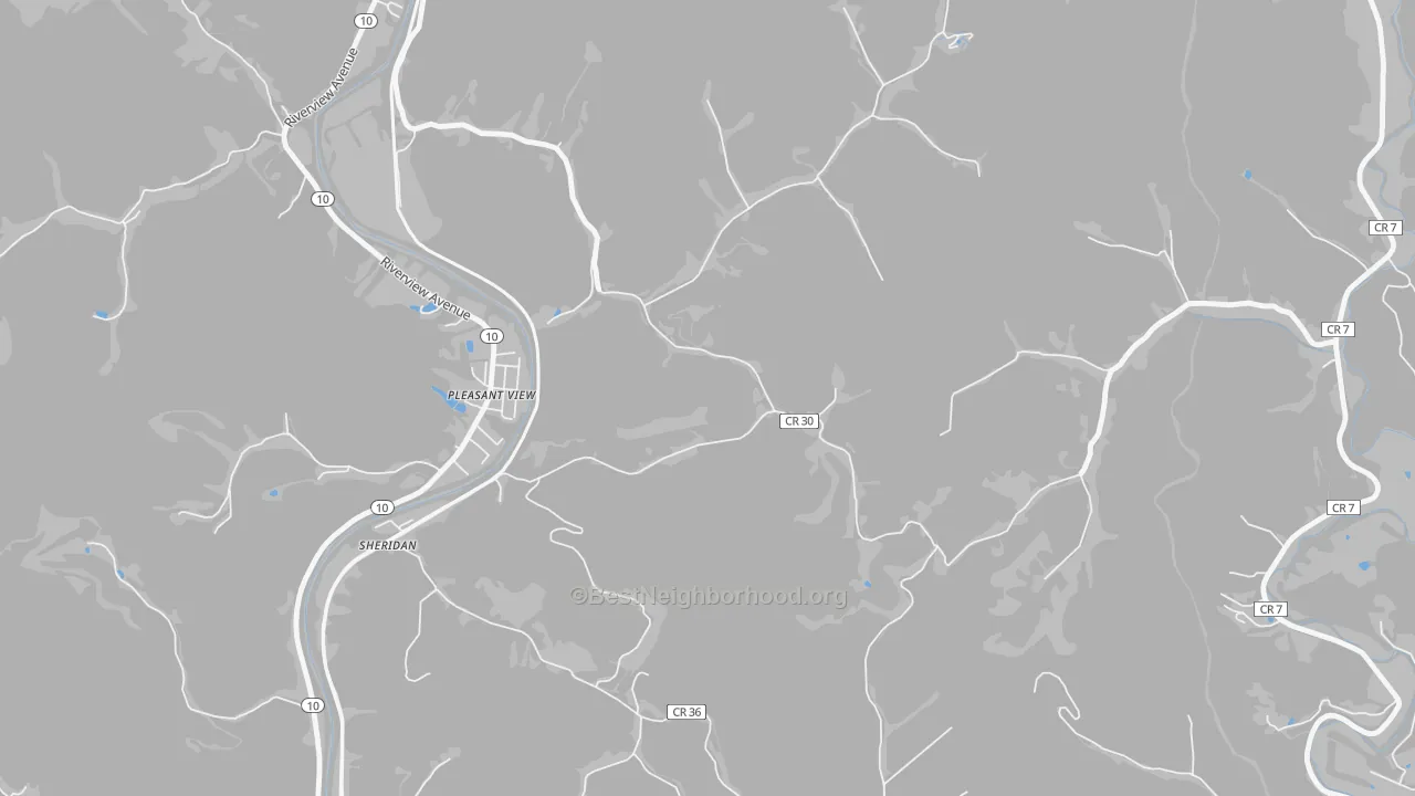 Transit Grade map of Pleasant View, WV
