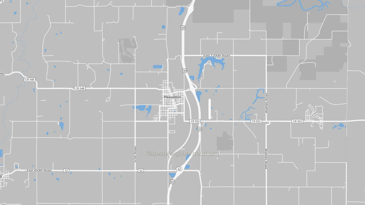 Transit Grade map of Pleasanton, KS
