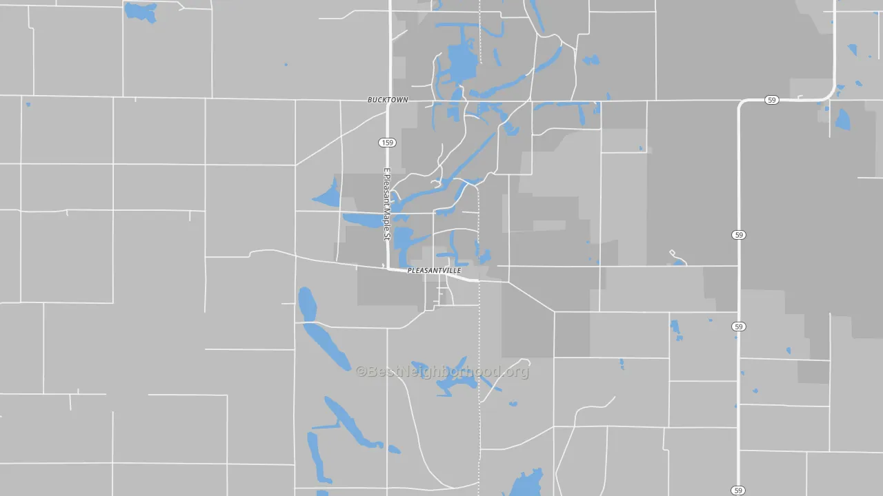Transit Grade map of Pleasantville, IN