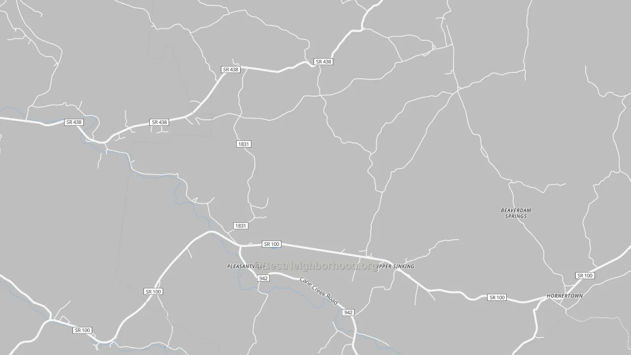 Transit Grade map of Pleasantville, TN