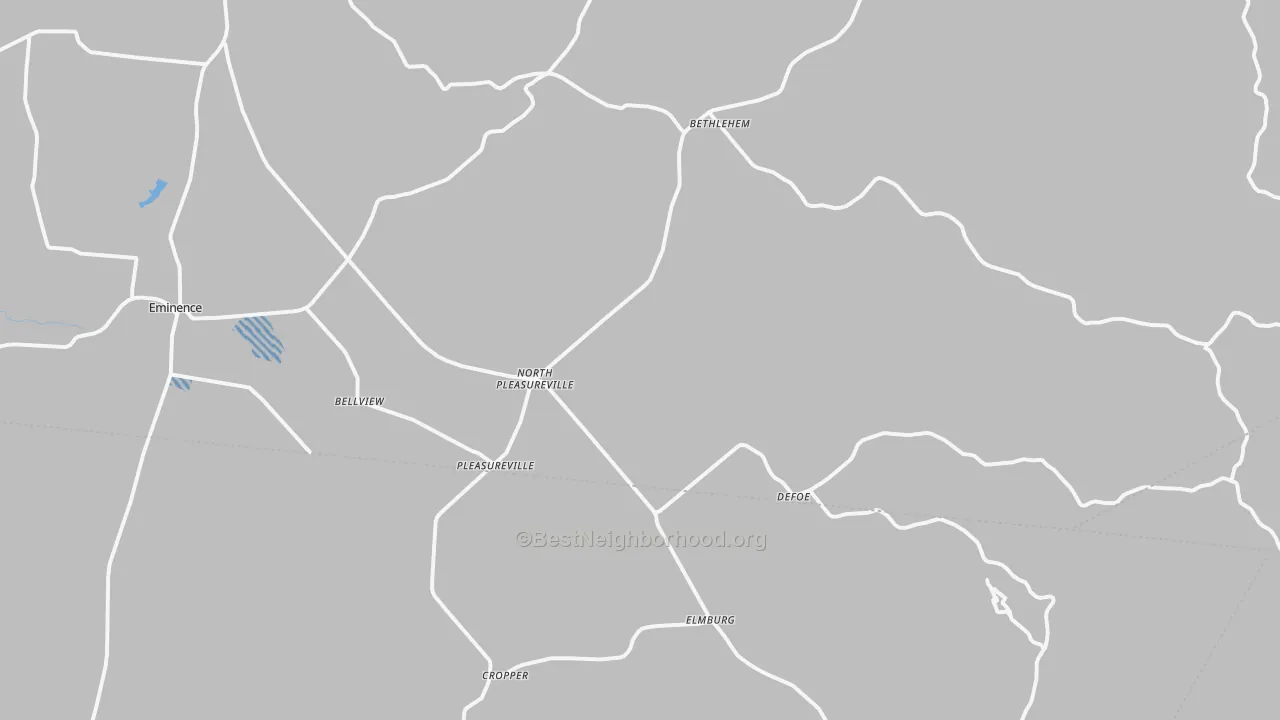 Transit Grade map of Pleasureville, KY