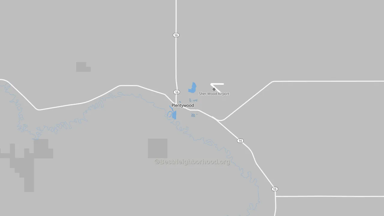 Transit Grade map of Plentywood, MT