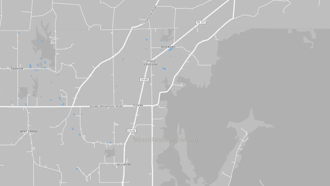 Transit Grade map of Plevna, AL