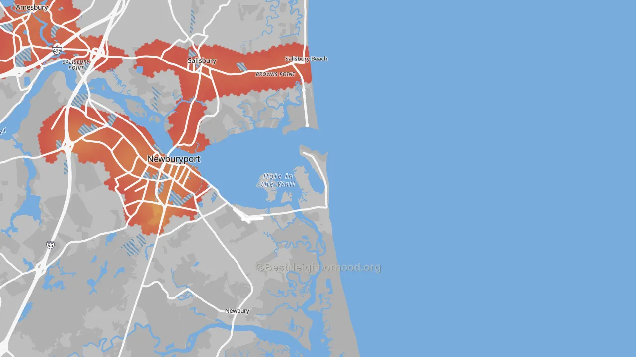 Transit Grade map of Plum Island, MA
