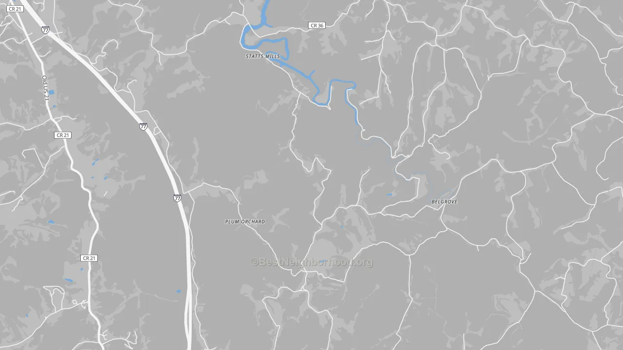 Transit Grade map of Plum Orchard, WV