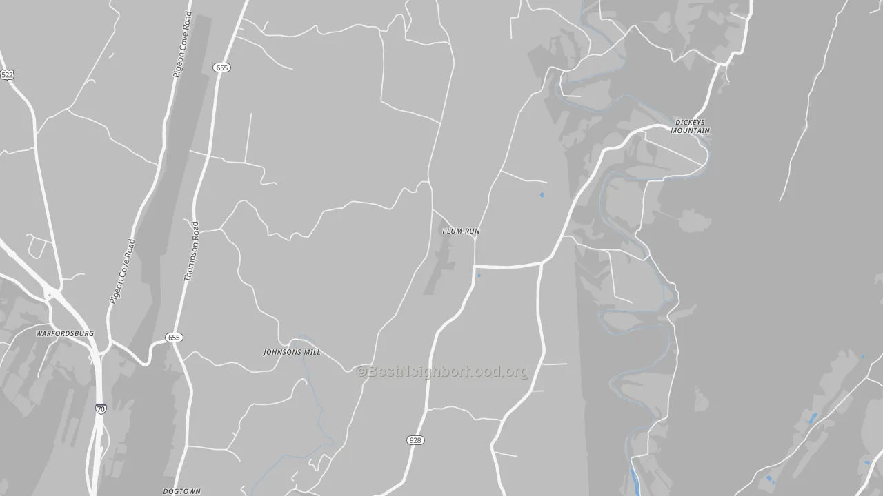 Transit Grade map of Plum Run, PA