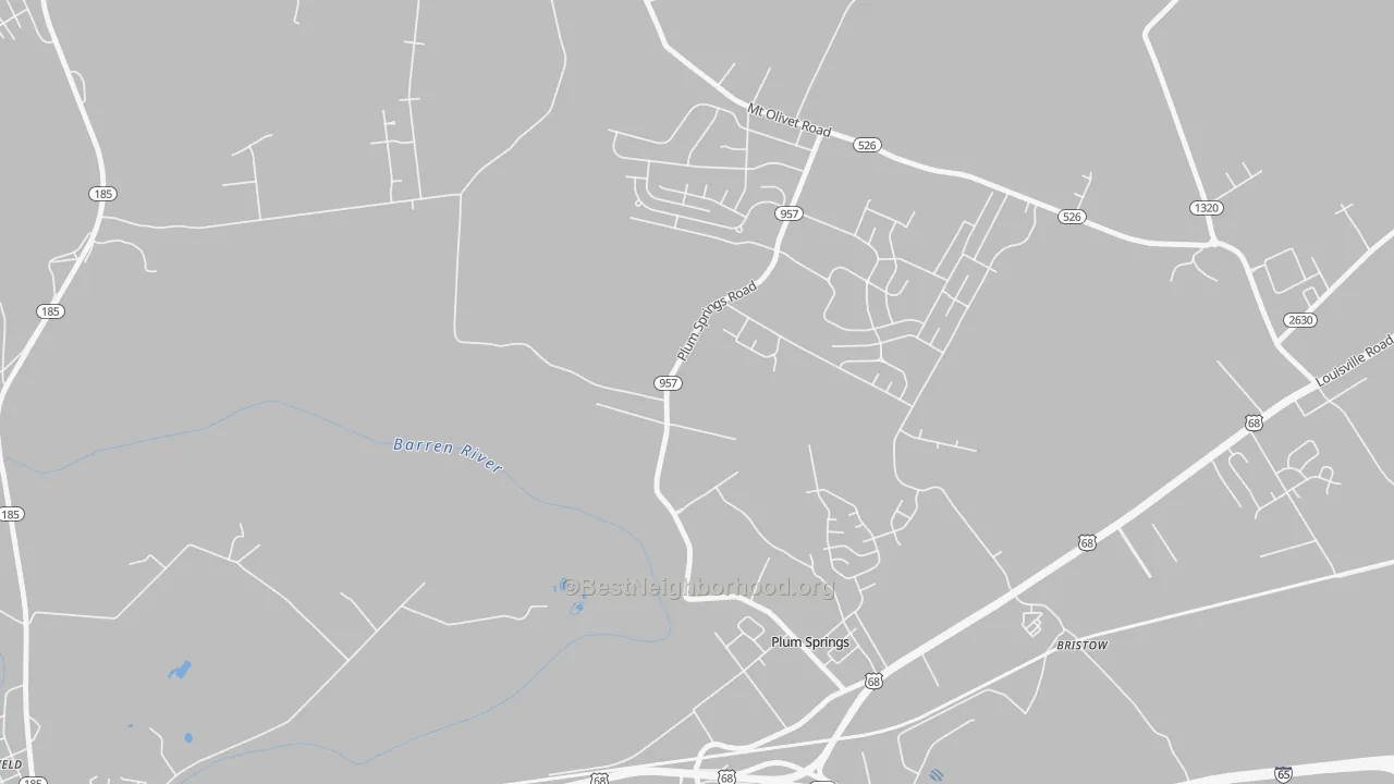 Transit Grade map of Plum Springs, KY