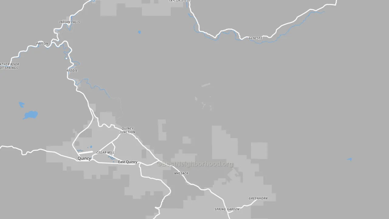 Transit Grade map of Plumas County, CA