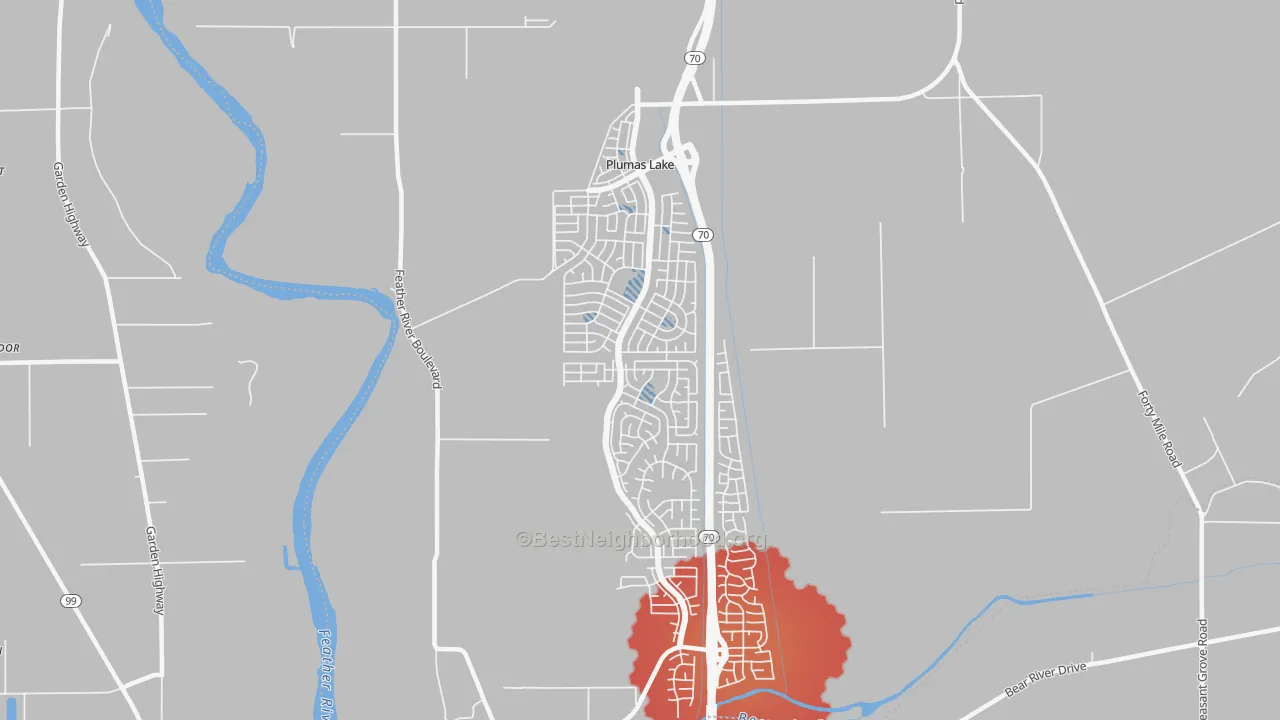 Transit Grade map of Plumas Lake, CA