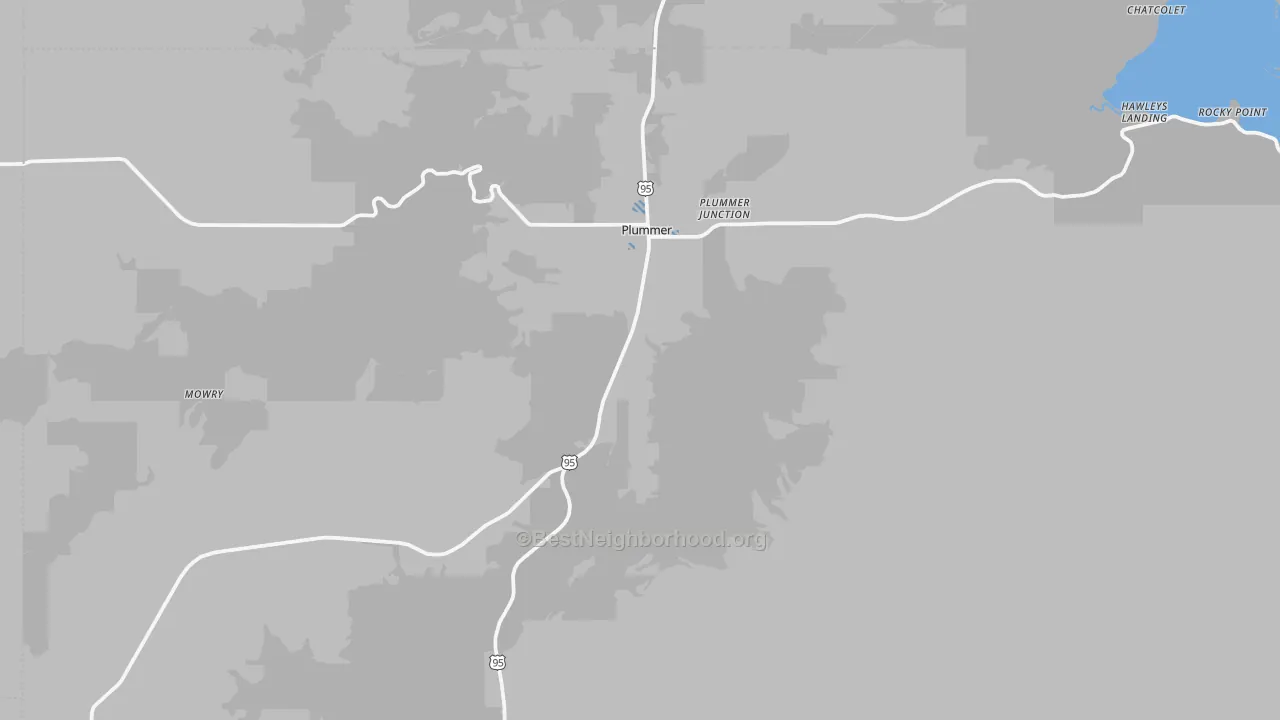 Transit Grade map of Plummer, ID