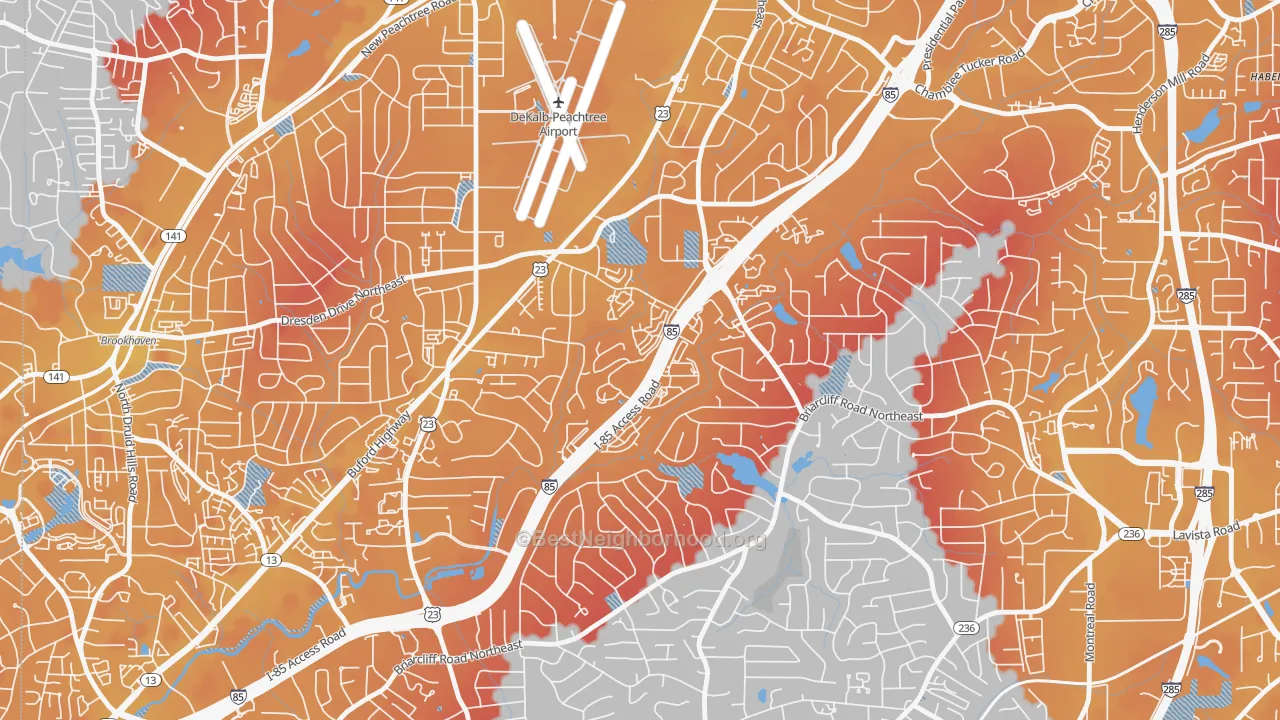Transit Grade map of Plymouth Colony, Atlanta, GA