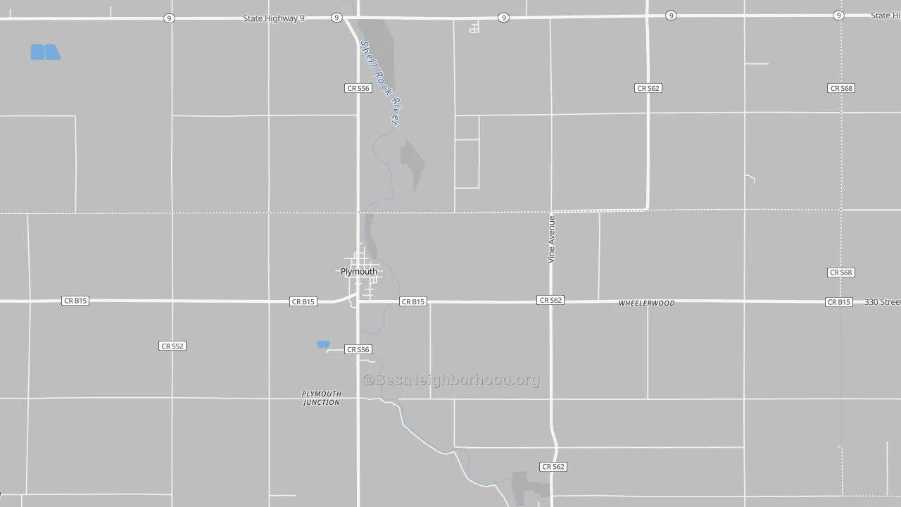 Transit Grade map of Plymouth, IA