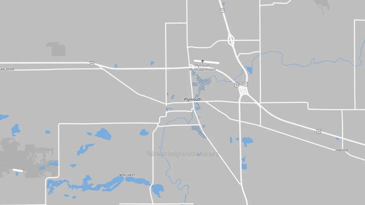 Transit Grade map of Plymouth, IN