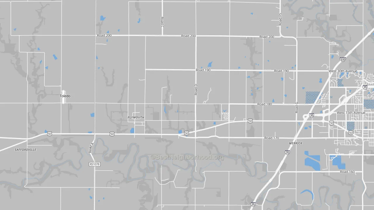 Transit Grade map of Plymouth, KS