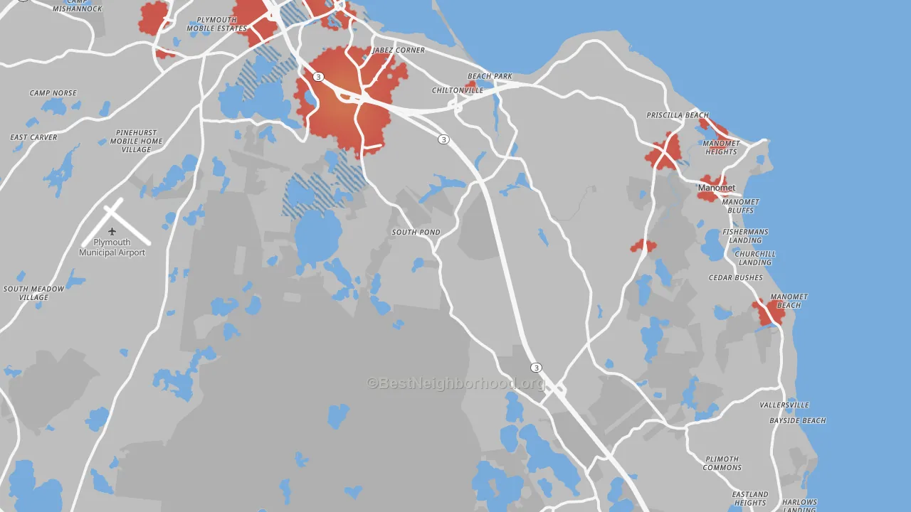 Transit Grade map of Plymouth, MA