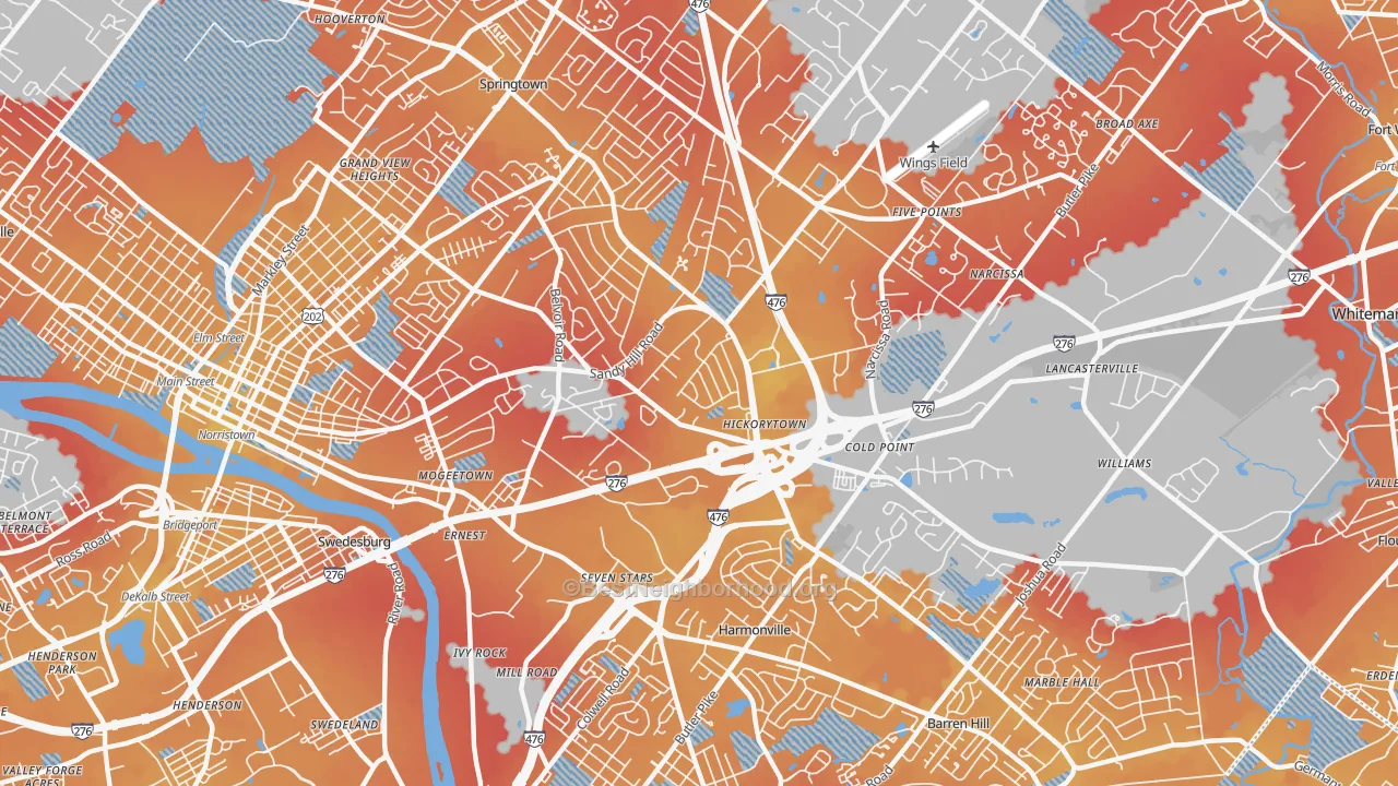Transit Grade map of Plymouth Meeting, PA