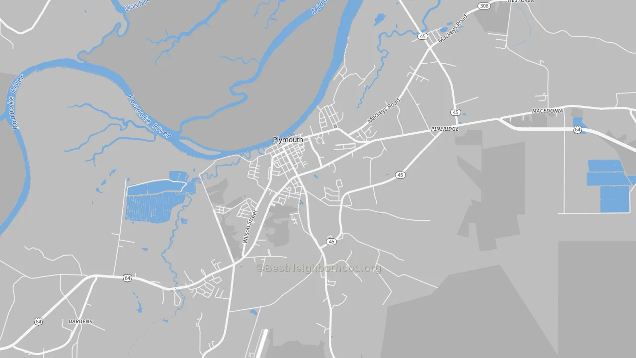 Transit Grade map of Plymouth, NC