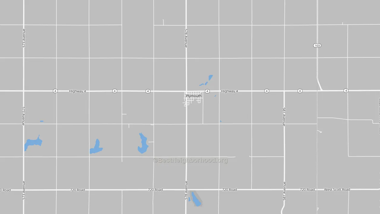 Transit Grade map of Plymouth, NE