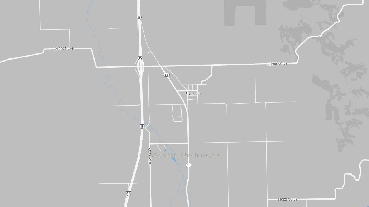 Transit Grade map of Plymouth, UT