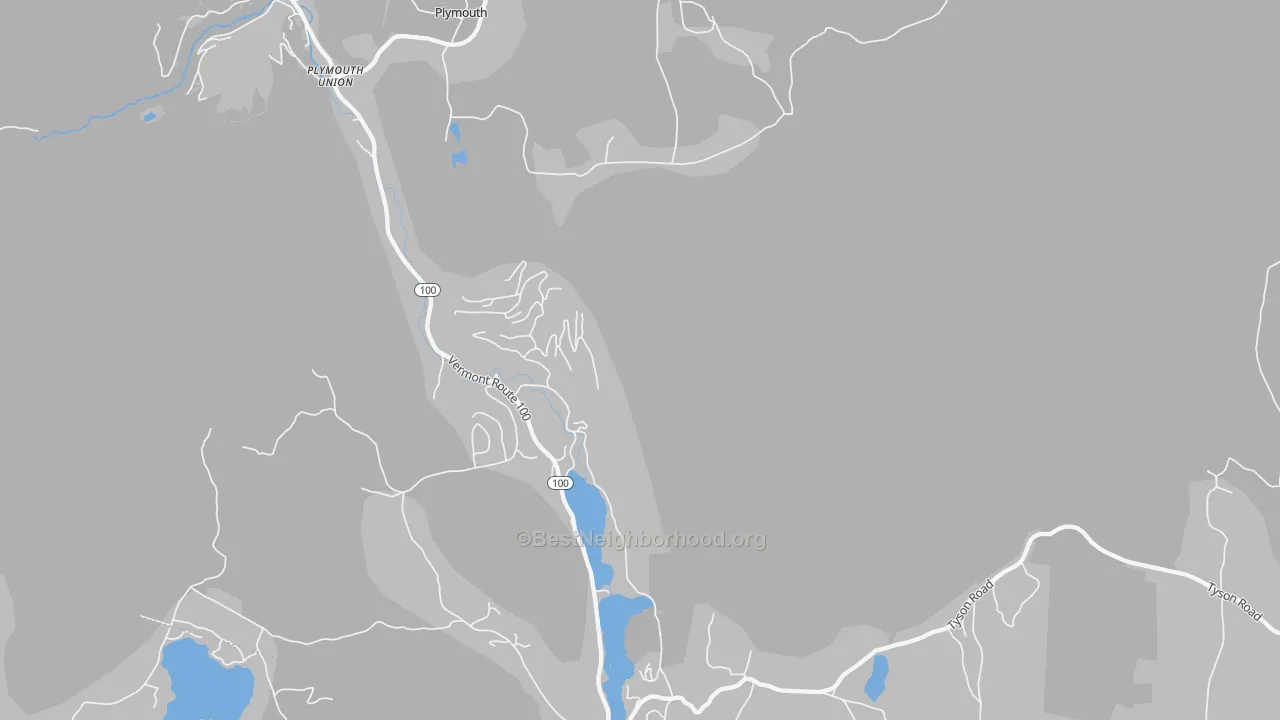 Transit Grade map of Plymouth, VT