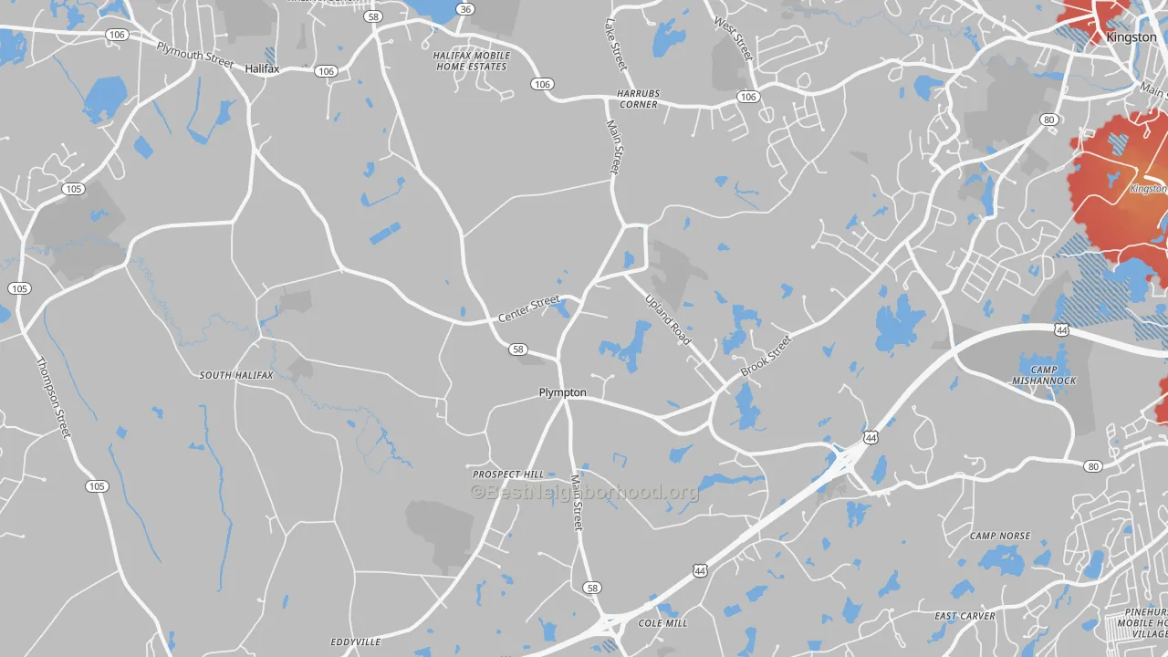 Transit Grade map of Plympton, MA