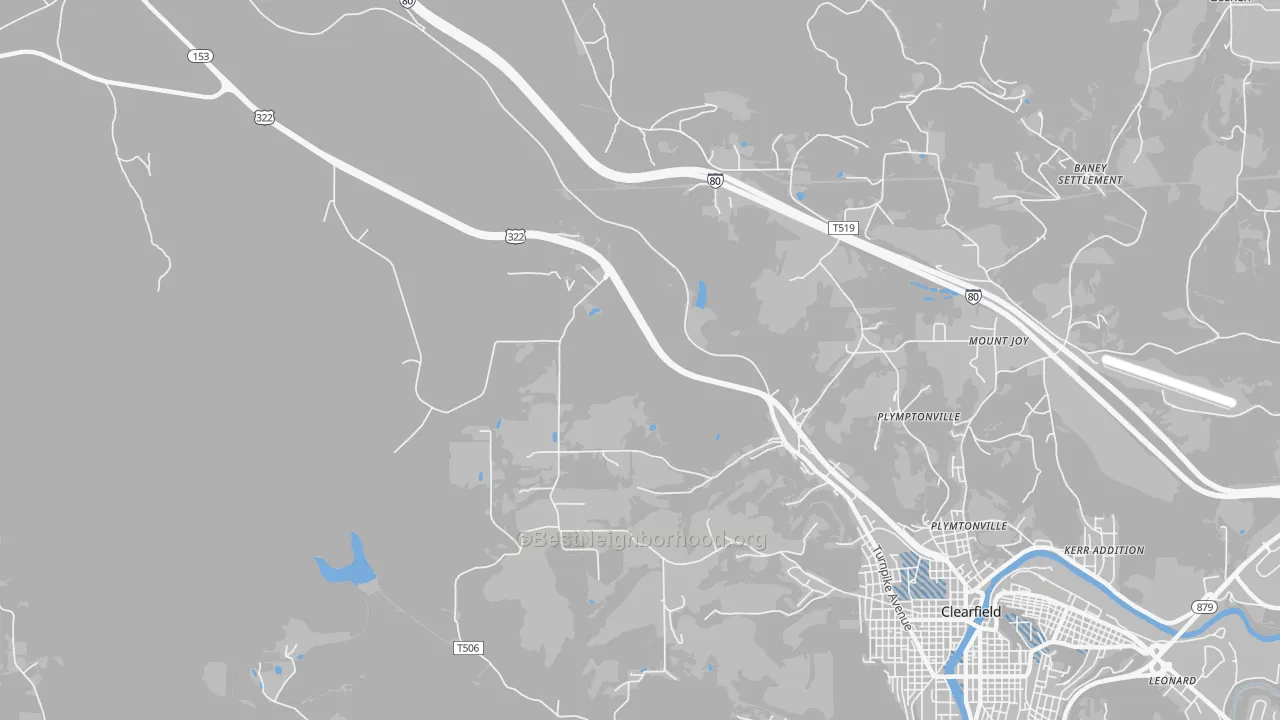 Transit Grade map of Plymptonville, PA