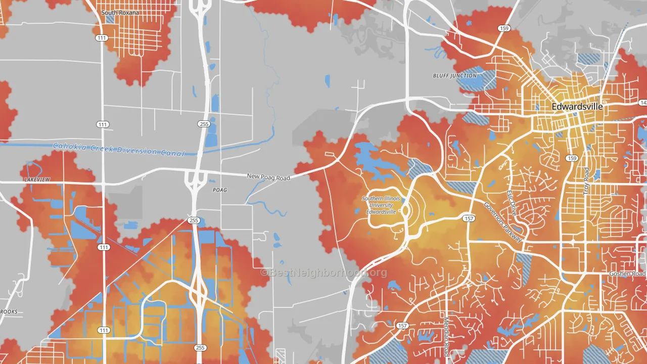 Transit Grade map of Poag, IL