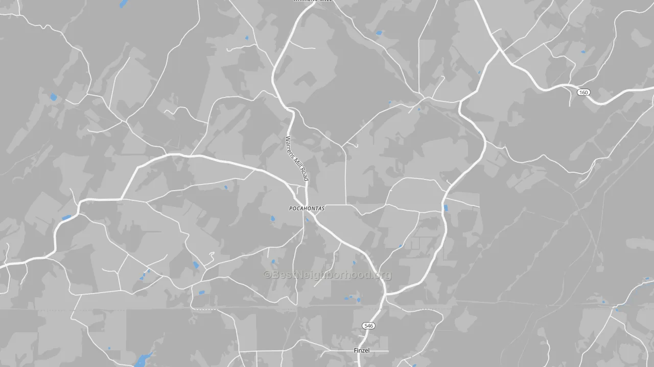 Transit Grade map of Pocahontas, PA