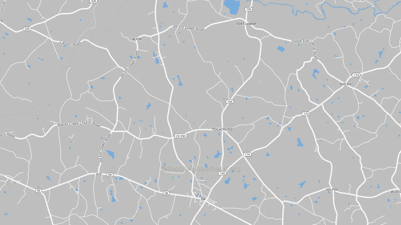 Transit Grade map of Pocataligo, GA