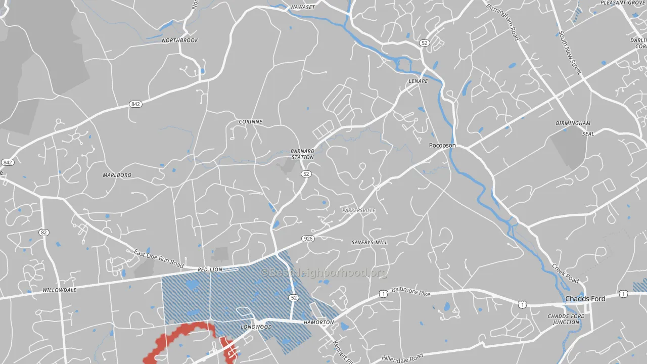 Transit Grade map of Pocopson, PA