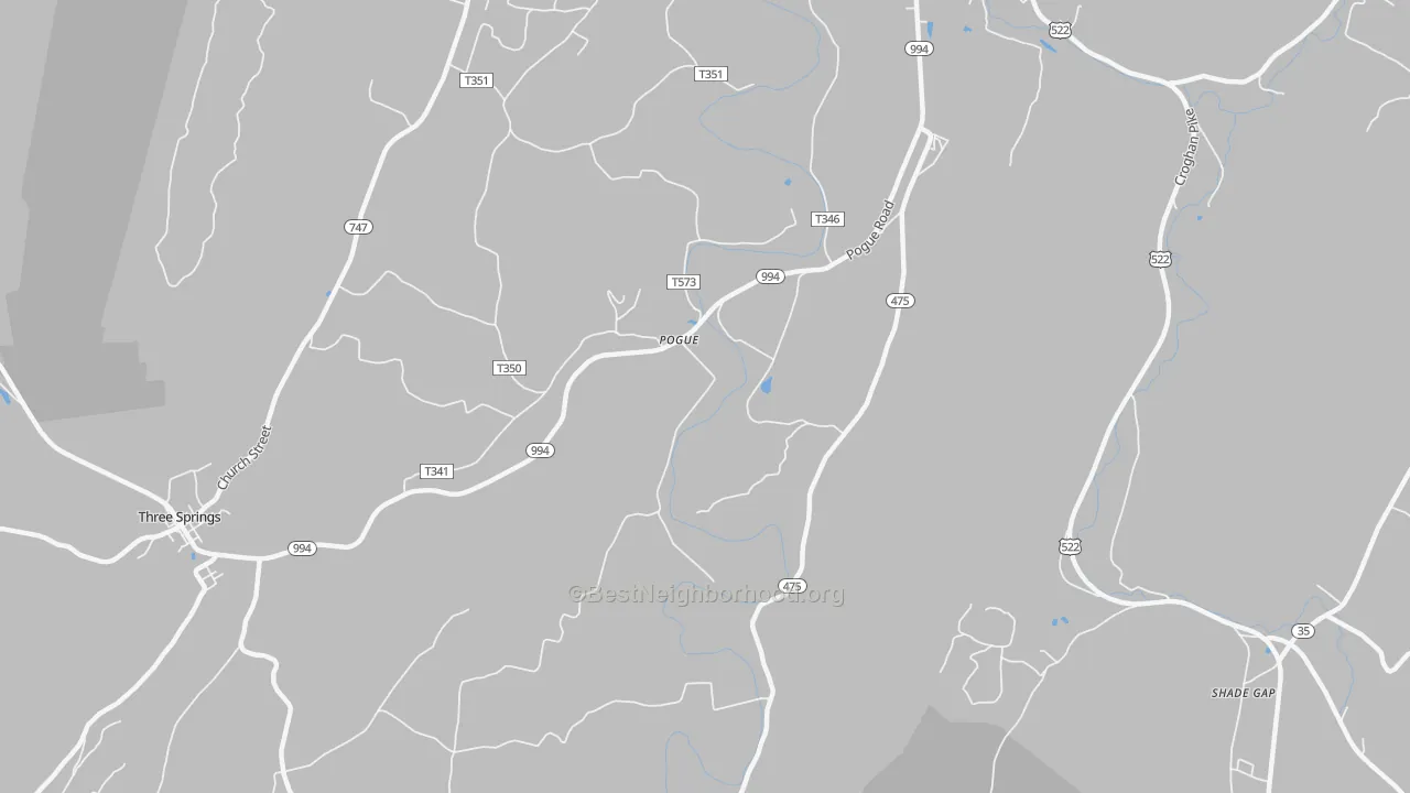 Transit Grade map of Pogue, PA