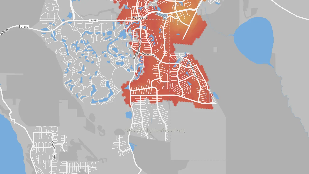 Transit Grade map of Poinciana-Village 3, Poinciana, FL