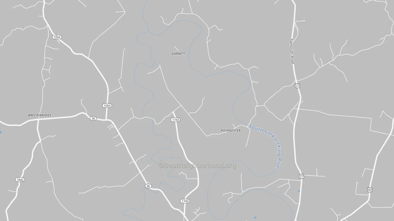 Transit Grade map of Poindexter, KY