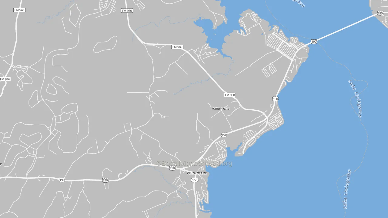 Transit Grade map of Point Blank, TX