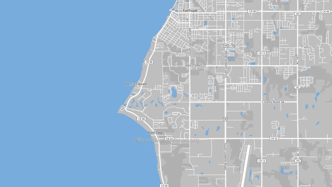Transit Grade map of Point Clear, AL
