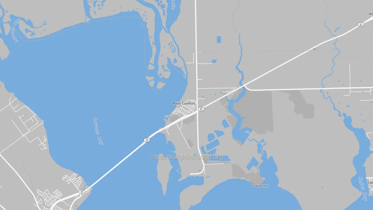 Transit Grade map of Point Comfort, TX