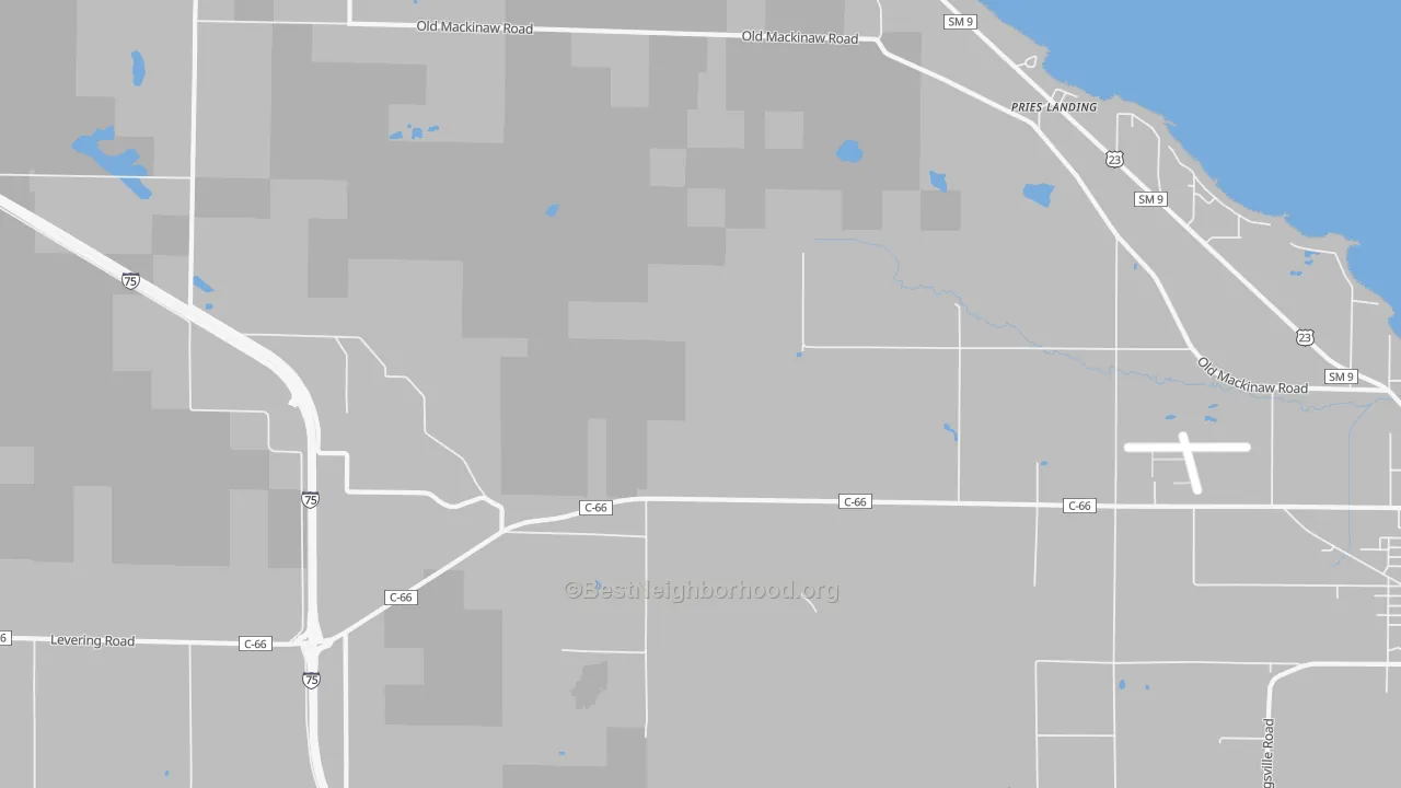 Transit Grade map of Point Nipigon, MI