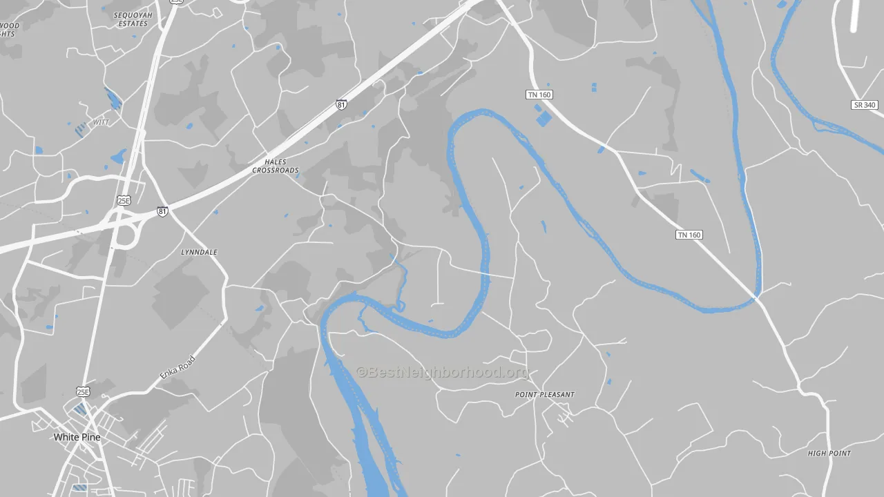 Transit Grade map of Point Pleasant, TN