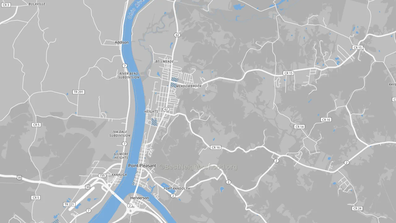 Transit Grade map of Point Pleasant, WV