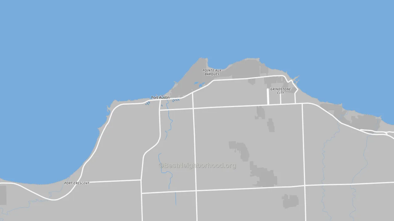 Transit Grade map of Pointe Aux Barques, MI
