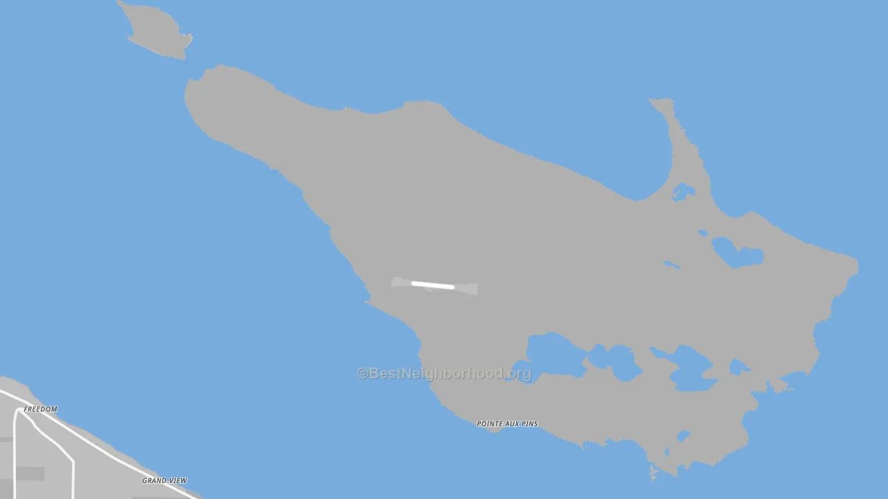 Transit Grade map of Pointe Aux Pins, MI