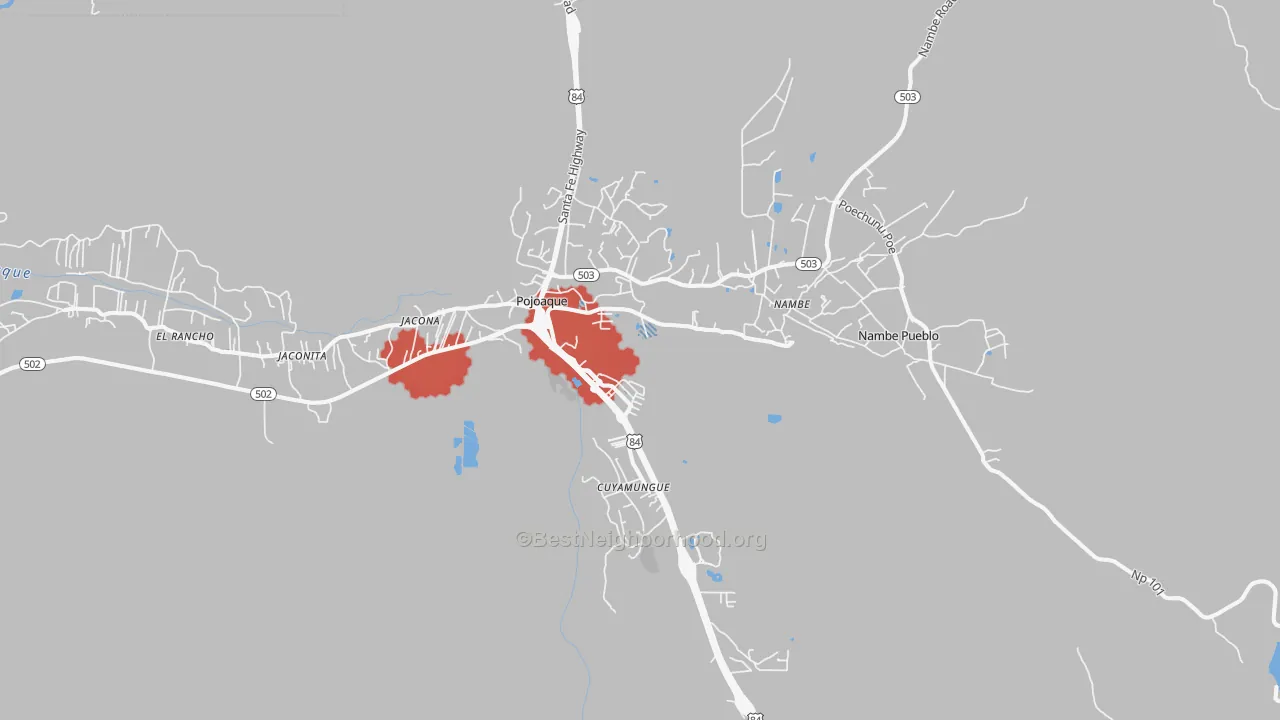 Transit Grade map of Pojoaque, NM