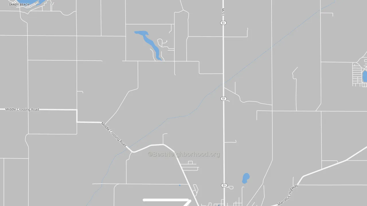 Transit Grade map of Pokagon, MI