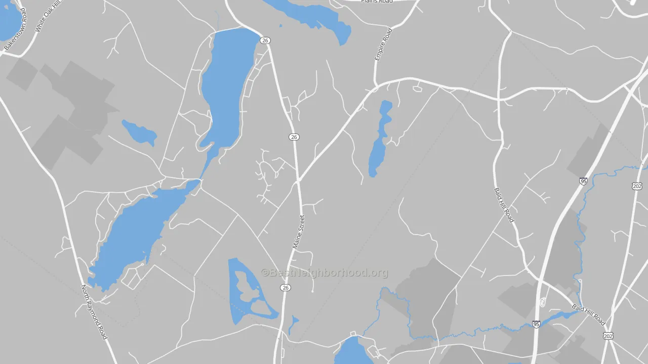 Transit Grade map of Poland Spring, ME
