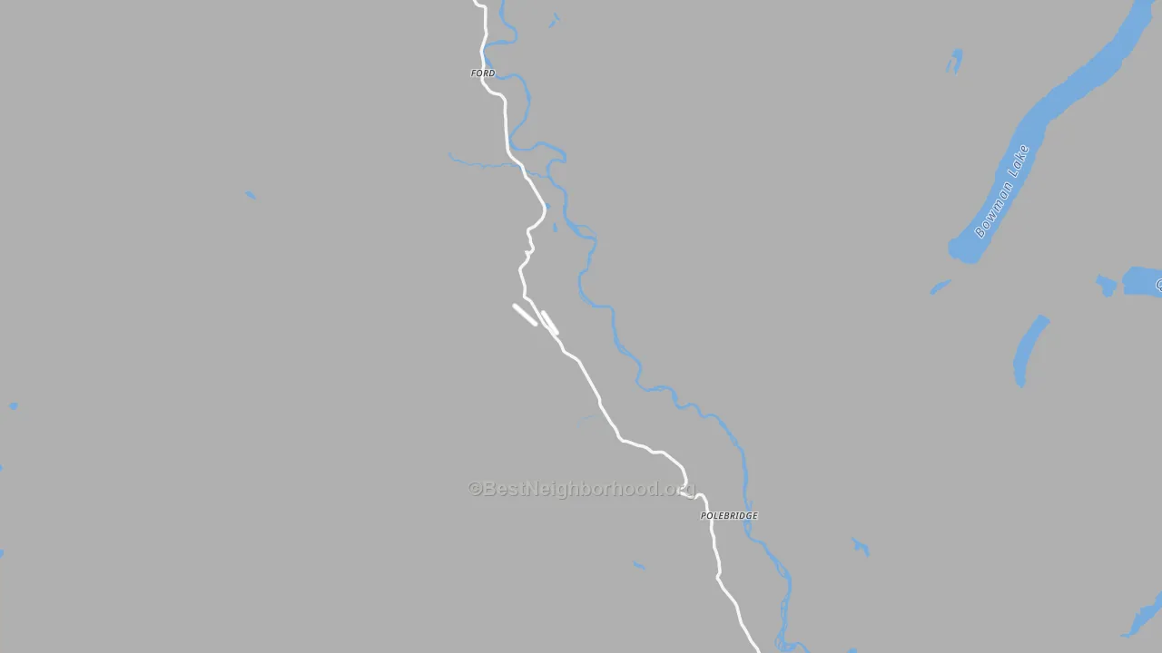 Transit Grade map of Polebridge, MT
